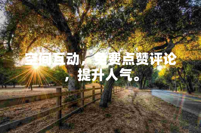 空间互动，免费点赞评论，提升人气。