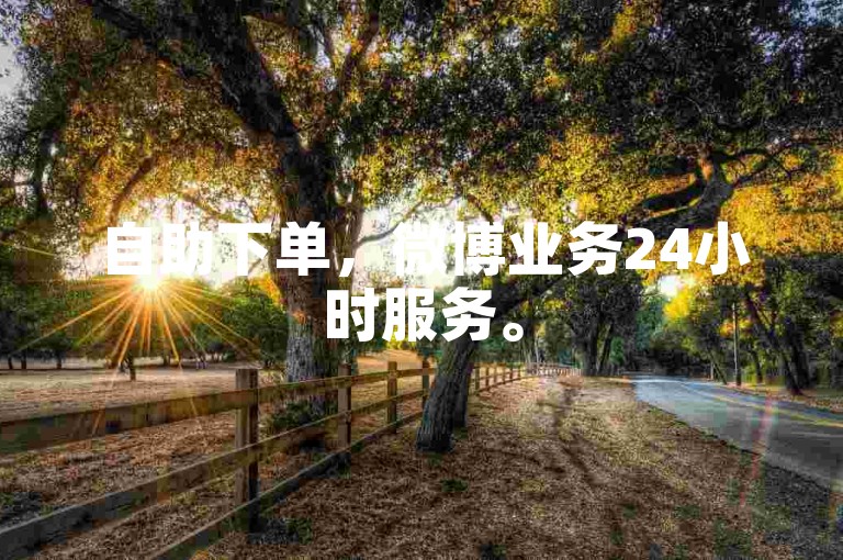自助下单，微博业务24小时服务。