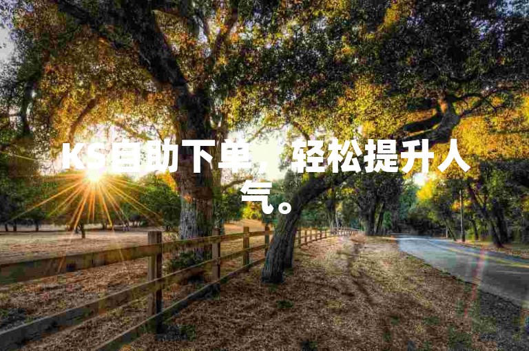 KS自助下单，轻松提升人气。