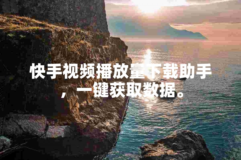 快手视频播放量下载助手，一键获取数据。
