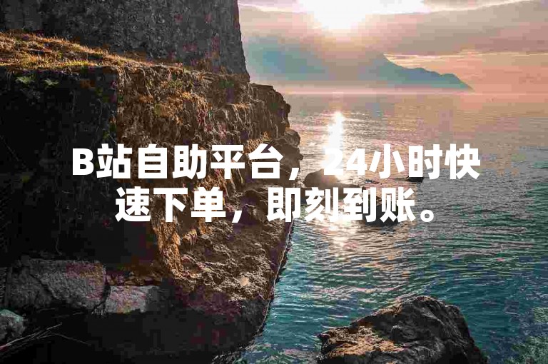 B站自助平台，24小时快速下单，即刻到账。