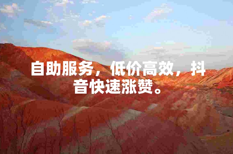 自助服务，低价高效，抖音快速涨赞。