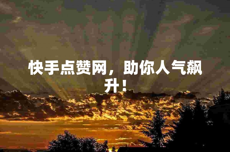 快手点赞网，助你人气飙升！