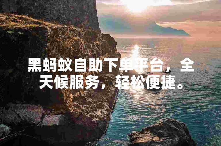 黑蚂蚁自助下单平台，全天候服务，轻松便捷。