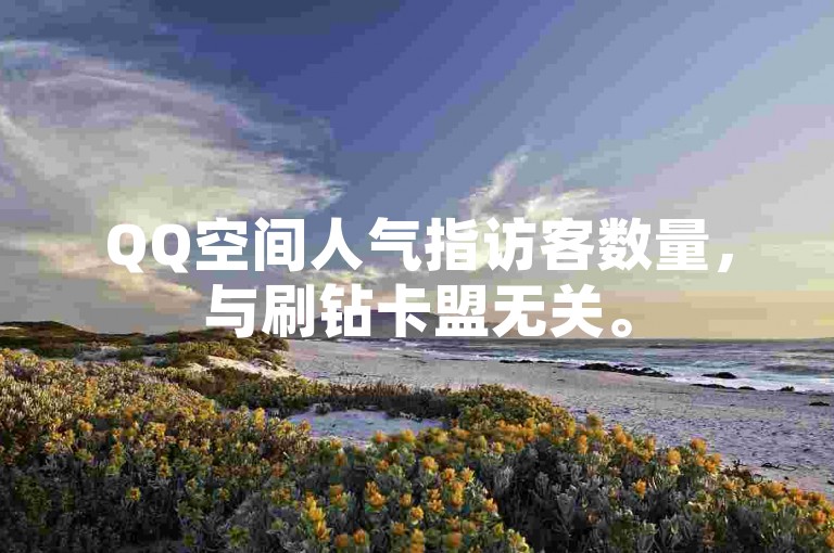 QQ空间人气指访客数量，与刷钻卡盟无关。