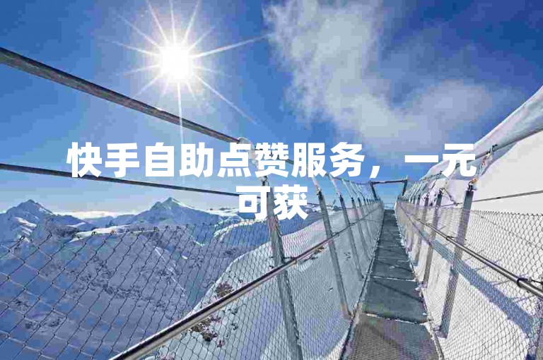 快手自助点赞服务，一元可获500赞，快速提升作品人气。