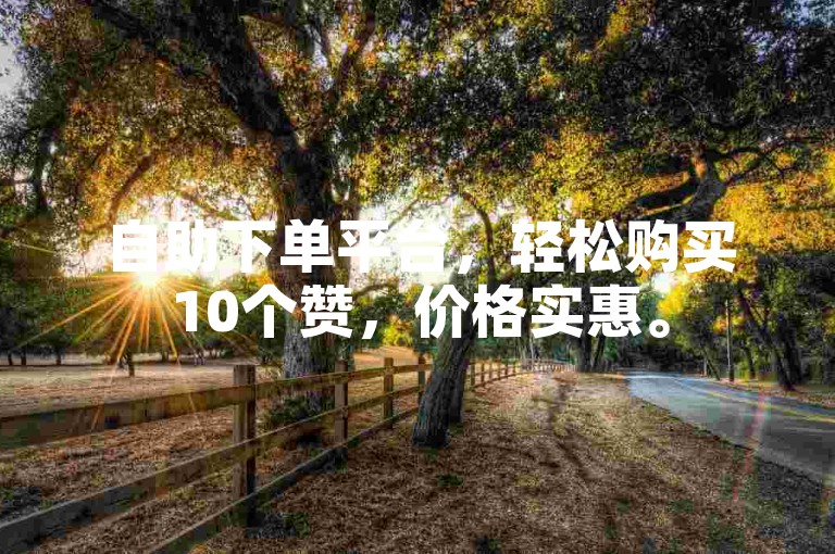 自助下单平台，轻松购买10个赞，价格实惠。