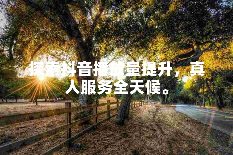 探索抖音播放量提升，真人服务全天候。