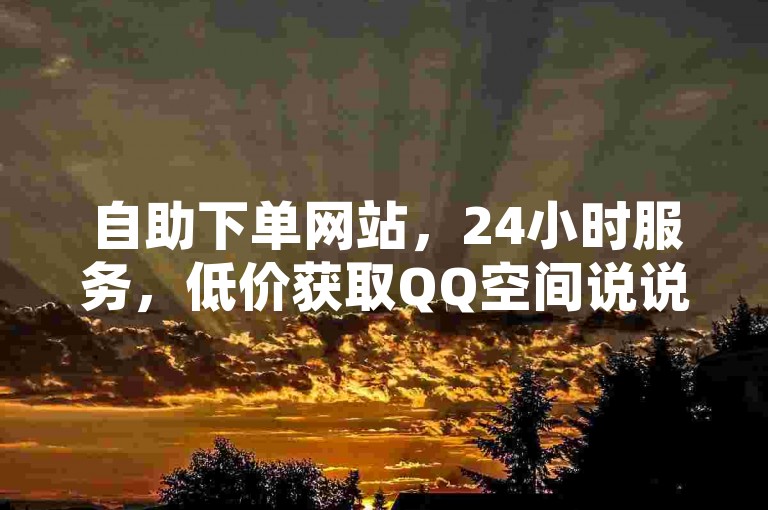 自助下单网站，24小时服务，低价获取QQ空间说说赞。