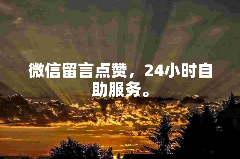 微信留言点赞，24小时自助服务。