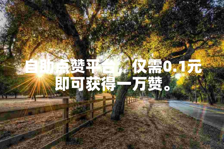 自助点赞平台，仅需0.1元即可获得一万赞。