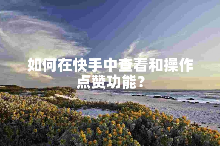 如何在快手中查看和操作点赞功能？
