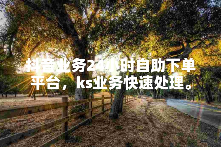抖音业务24小时自助下单平台，ks业务快速处理。