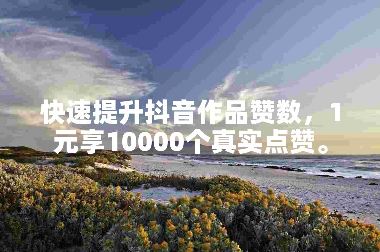 快速提升抖音作品赞数，1元享10000个真实点赞。