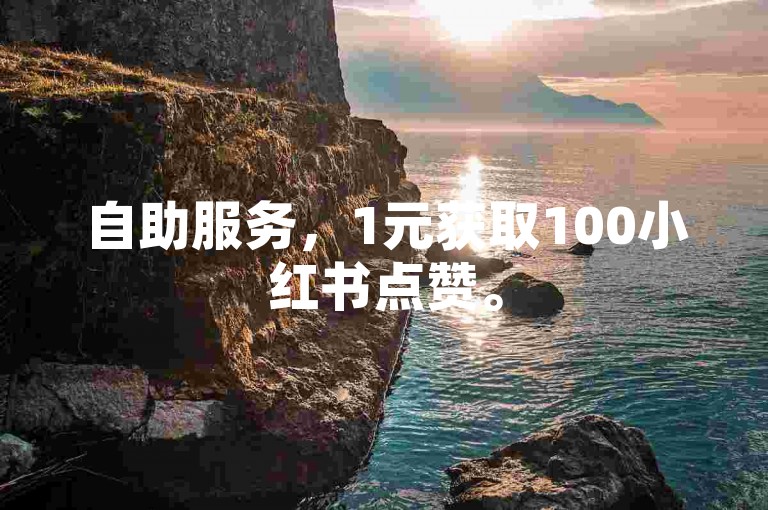 自助服务，1元获取100小红书点赞。