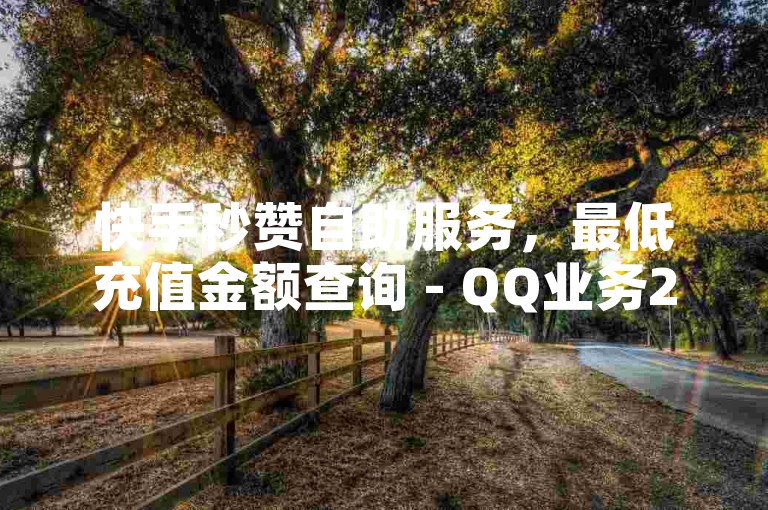 快手秒赞自助服务，最低充值金额查询 - QQ业务24小时自助平台。
