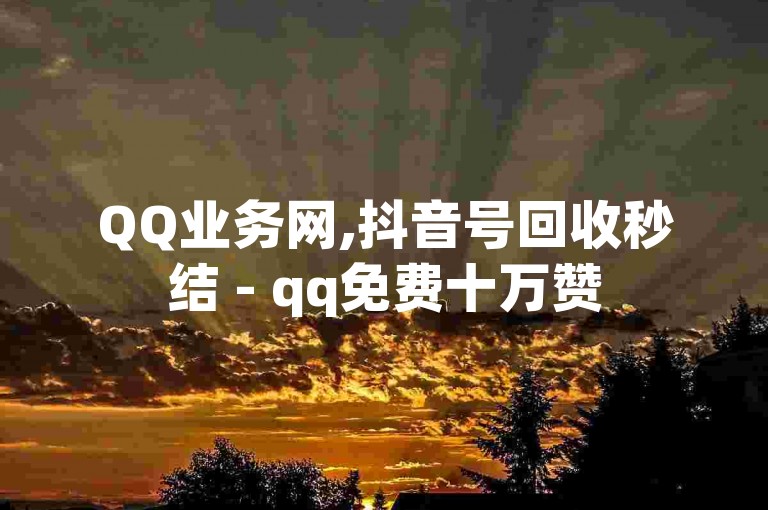 QQ业务网,抖音号回收秒结 - qq免费十万赞