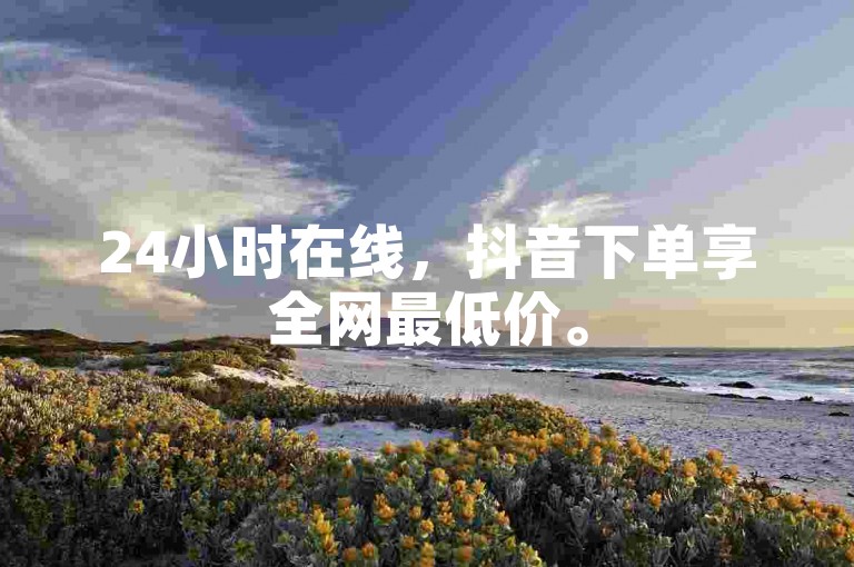 24小时在线，抖音下单享全网最低价。