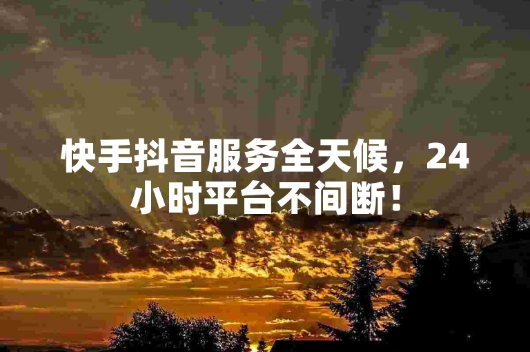 快手抖音服务全天候，24小时平台不间断！