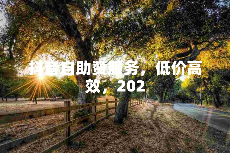 抖音自助赞服务，低价高效，2025必备技能！
