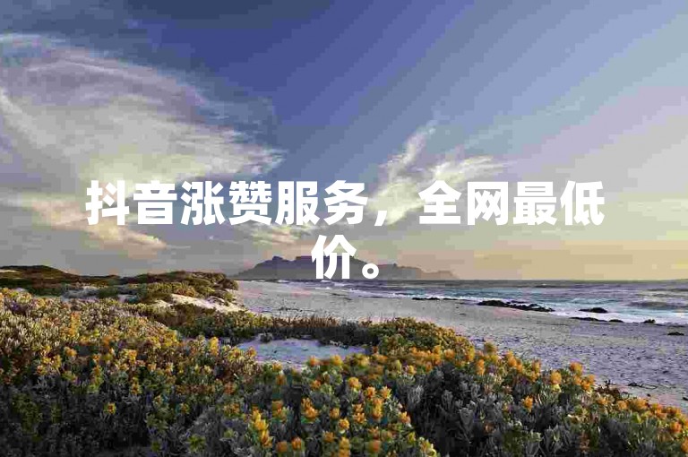 抖音涨赞服务，全网最低价。