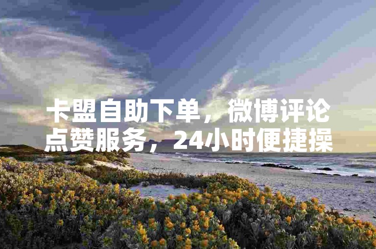 卡盟自助下单，微博评论点赞服务，24小时便捷操作。