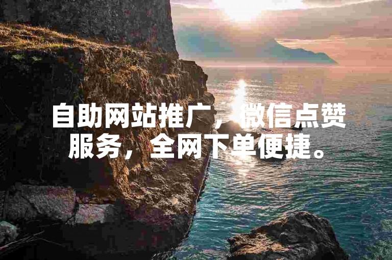 自助网站推广，微信点赞服务，全网下单便捷。