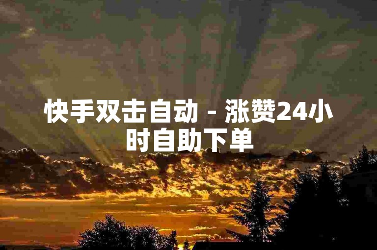 快手双击自动 - 涨赞24小时自助下单