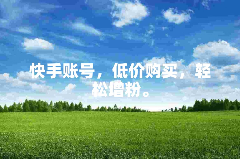 快手账号，低价购买，轻松增粉。