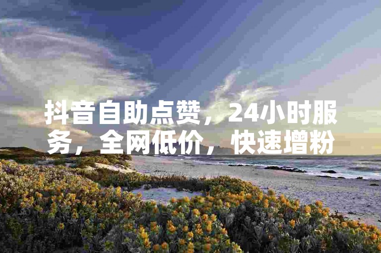 抖音自助点赞，24小时服务，全网低价，快速增粉。