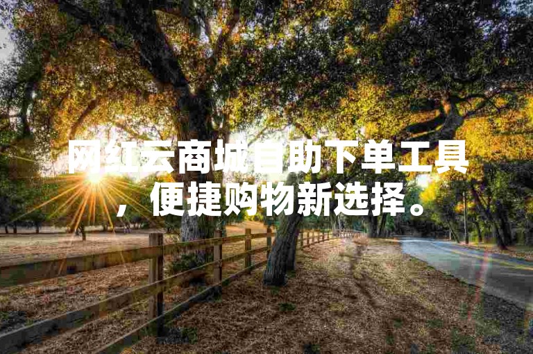 网红云商城自助下单工具，便捷购物新选择。