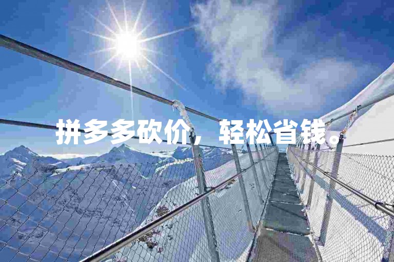 拼多多砍价，轻松省钱。