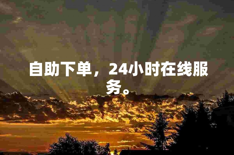 自助下单，24小时在线服务。