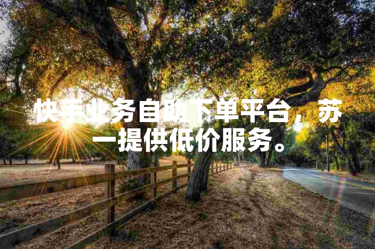 快手业务自助下单平台，苏一提供低价服务。