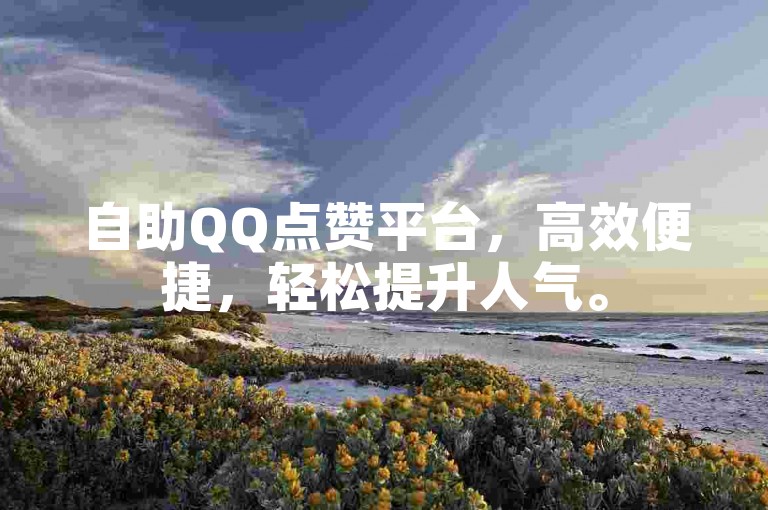 自助QQ点赞平台，高效便捷，轻松提升人气。