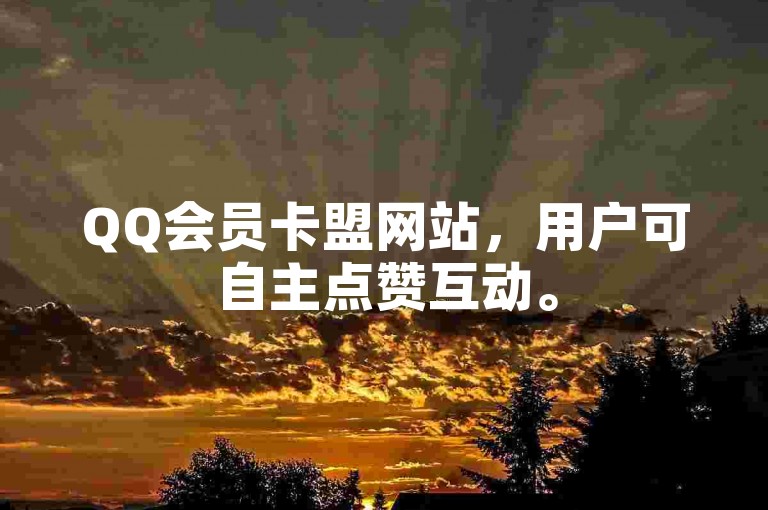 QQ会员卡盟网站，用户可自主点赞互动。