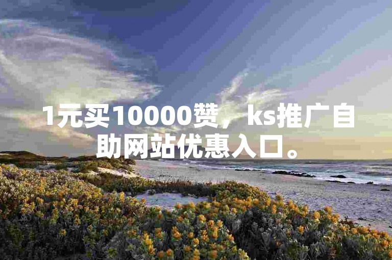 1元买10000赞，ks推广自助网站优惠入口。