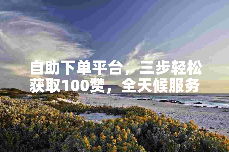 自助下单平台，三步轻松获取100赞，全天候服务。