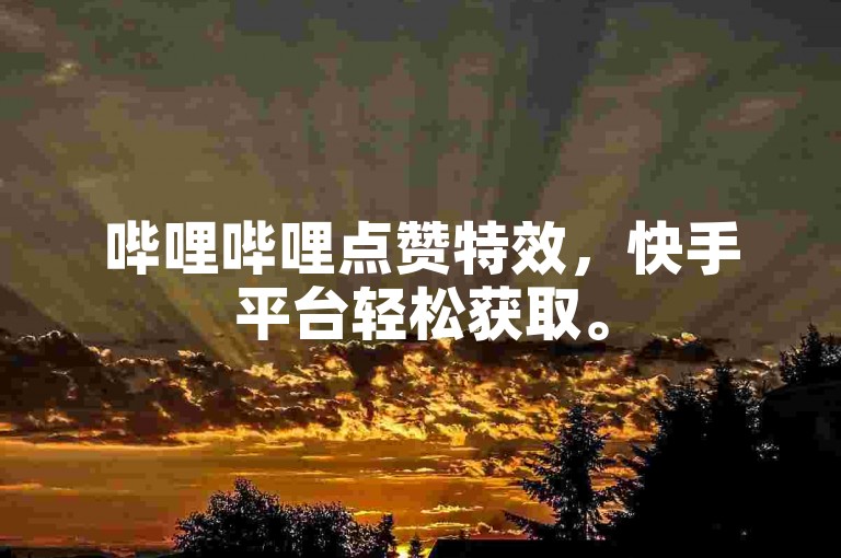 哔哩哔哩点赞特效，快手平台轻松获取。