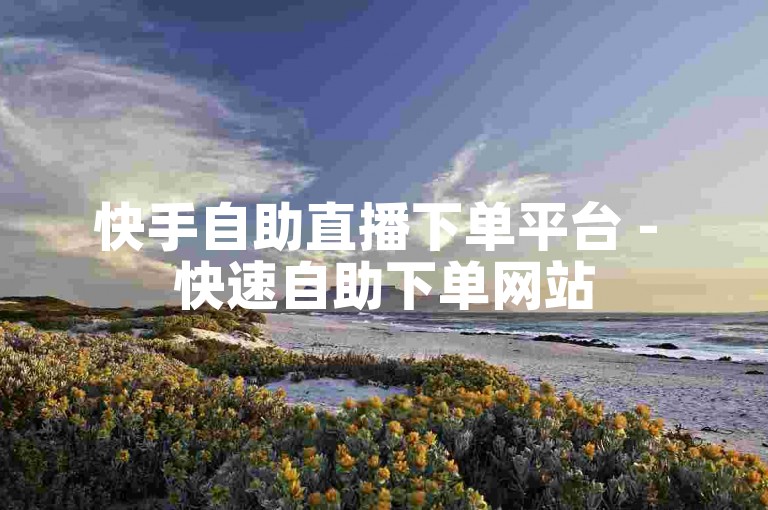 快手自助直播下单平台 - 快速自助下单网站