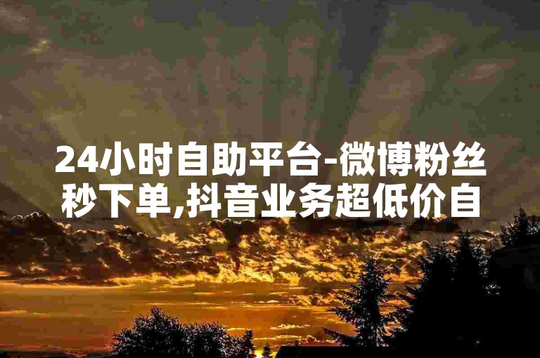 24小时自助平台-微博粉丝秒下单,抖音业务超低价自助平台。