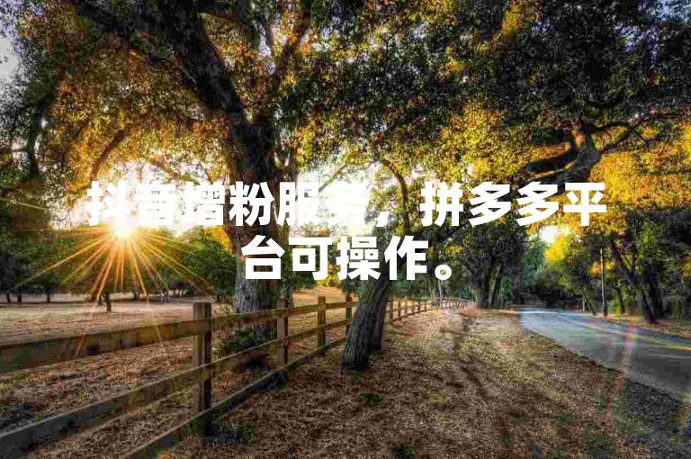 抖音增粉服务，拼多多平台可操作。