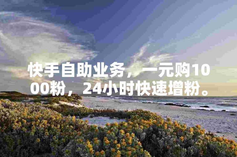 快手自助业务，一元购1000粉，24小时快速增粉。