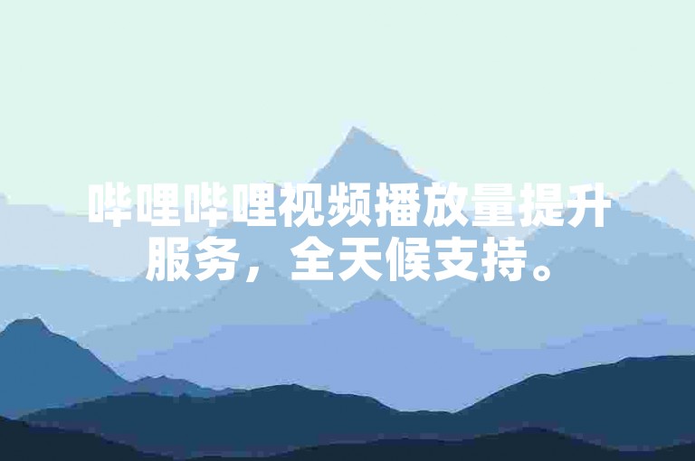 哔哩哔哩视频播放量提升服务，全天候支持。
