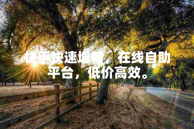 快手快速增粉，在线自助平台，低价高效。