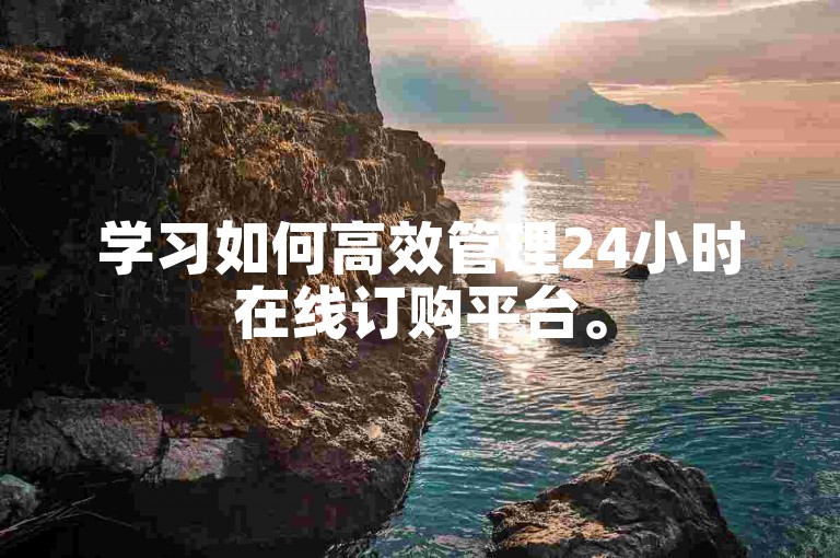 学习如何高效管理24小时在线订购平台。