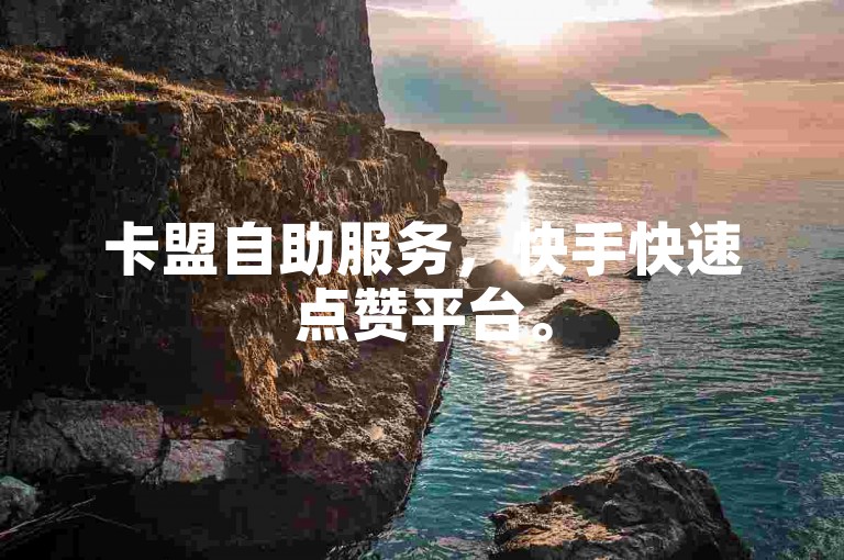 卡盟自助服务，快手快速点赞平台。