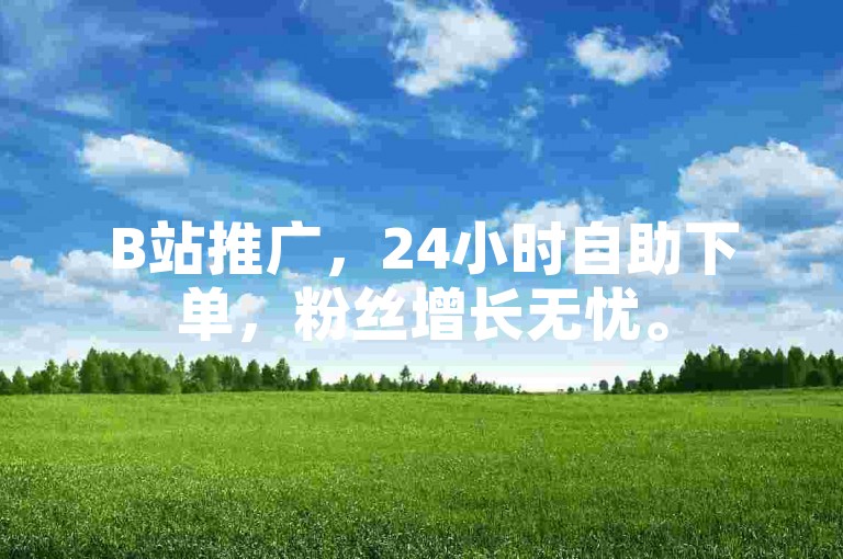 B站推广，24小时自助下单，粉丝增长无忧。