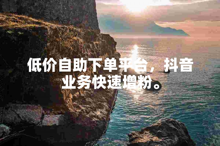 低价自助下单平台，抖音业务快速增粉。