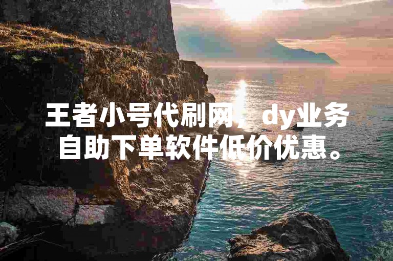 王者小号代刷网，dy业务自助下单软件低价优惠。